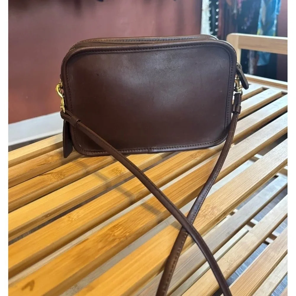 Coach 9925 Vintage Carnival Crossbody Bag Chocolate Brown USA